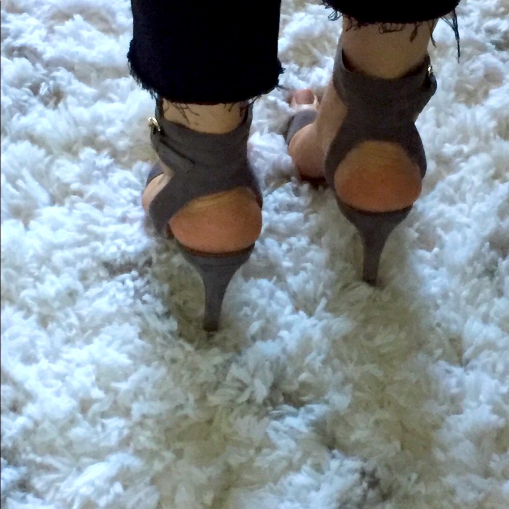 J. Crew Grey Suede Heels with Straps - Picture 8 of 8